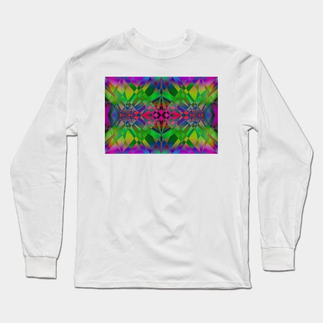 coloful abstract symmetry Long Sleeve T-Shirt by chambergambit